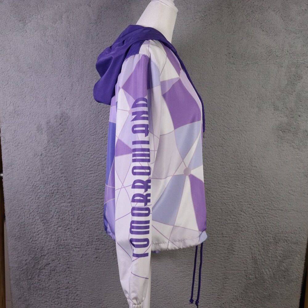 Disney Parks Tomorrowland Jacket Womens Small Purple Hooded Windbreaker - Picture 4 of 13